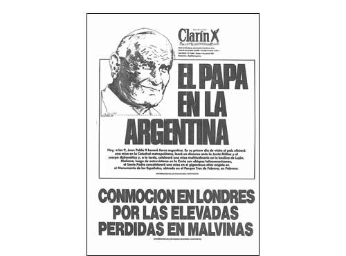 Tapa del diario Clarín